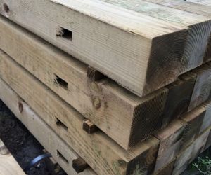 1.8m 100 x 100 2 Mortices for 1.05m FEB