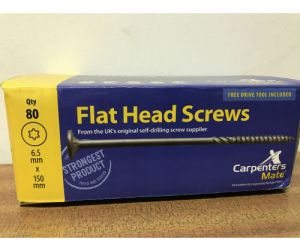 150mm Flat Head Screw Carpenters Mate 80