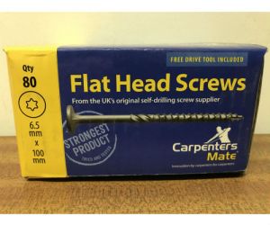 100mm Flat Head Screw Carpenters Mate 80